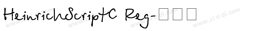 HeinrichScriptC Reg字体转换